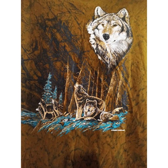 Authentic Ragtops Sportswear Wolf Pack Tie Dye Tee Shirt - Size XL - Picture 2 of 9